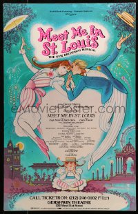 5w0303 MEET ME IN ST. LOUIS stage play WC 1989 great Hilary Knight art of lovers dancing, Broadway!