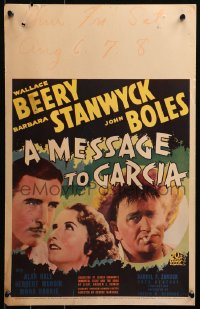 5w0504 MESSAGE TO GARCIA WC 1936 John Boles & Spanish Barbara Stanwyck in Spanish-American War!