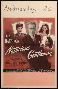 5w0516 NOTORIOUS GENTLEMAN WC 1946 Rex Harrison with Lilli Palmer & two other women, ultra rare!