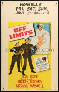 5w0519 OFF LIMITS WC 1953 soldiers Bob Hope & Mickey Rooney, sexy Marilyn Maxwell!