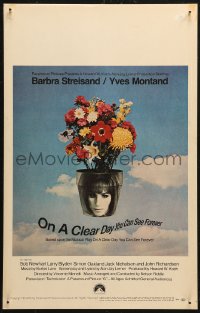 5w0524 ON A CLEAR DAY YOU CAN SEE FOREVER WC 1970 cool image of Barbra Streisand in flower pot!