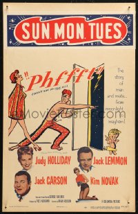 5w0536 PHFFFT WC 1954 Jack Lemmon, Kim Novak & Judy Holliday, written by George Axelrod!