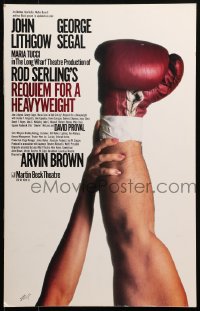 5w0309 REQUIEM FOR A HEAVYWEIGHT stage play WC 1985 Rod Serling, boxing on Broadway, ultra rare!