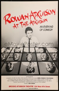 5w0312 ROWAN ATKINSON AT THE ATKINSON stage play WC 1986 an evening of comedy with the British star!