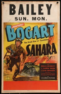5w0560 SAHARA WC 1943 art of Humphrey Bogart, The Great Star of Casablanca, as World War II soldier!