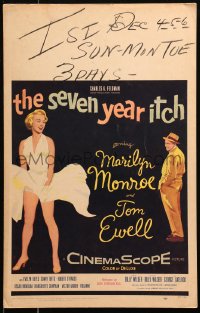 5w0572 SEVEN YEAR ITCH WC 1955 classic image of sexiest Marilyn Monroe with skirt blowing, Wilder!