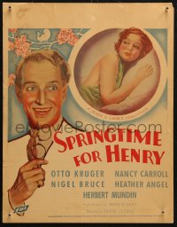 5w0586 SPRINGTIME FOR HENRY WC 1934 great art of sexy Nancy Carroll & smiling Otto Kruger!