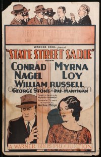5w0588 STATE STREET SADIE WC 1928 great art of pretty Myrna Loy in her first speaking role!