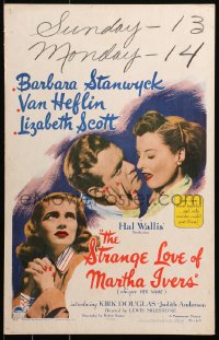 5w0593 STRANGE LOVE OF MARTHA IVERS WC 1946 Barbara Stanwyck, Lizabeth Scott, Heflin, ultra rare!