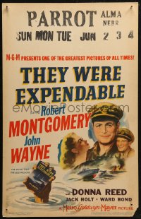 5w0611 THEY WERE EXPENDABLE WC 1945 John Wayne & Robert Montgomery, John Ford directed, rare!