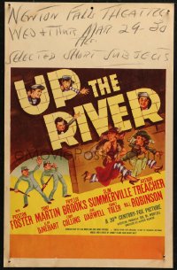 5w0625 UP THE RIVER WC 1938 Preston Foster, wacky art of prisoners escaping in drag!