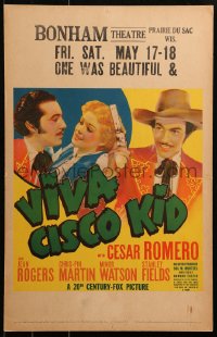 5w0628 VIVA CISCO KID WC 1940 two images of Cesar Romero with gun & with Jean Rogers, ultra rare!