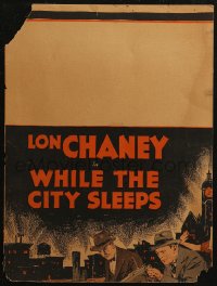 5w0640 WHILE THE CITY SLEEPS WC 1928 great art of Lon Chaney, ultra rare!