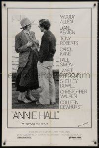 5x0746 ANNIE HALL 1sh 1977 full-length Woody Allen & Diane Keaton in a nervous romance!