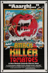 5x0756 ATTACK OF THE KILLER TOMATOES 1sh 1979 wacky vegetable monster artwork by David Weisman!