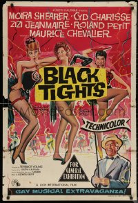 5x0353 BLACK TIGHTS Aust 1sh 1962 Un Deux Trois Quatre, sexy Cyd Charisse, Zizi Jeanmarie, Shearer