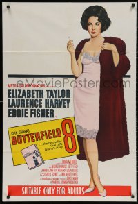 5x0356 BUTTERFIELD 8 Aust 1sh R1966 different art of the most desirable callgirl, Elizabeth Taylor!
