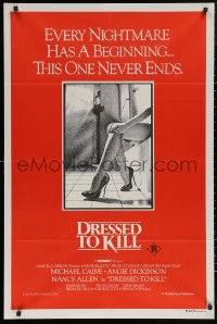 5x0366 DRESSED TO KILL Aust 1sh 1980 Brian De Palma shows you the latest fashion of murder!