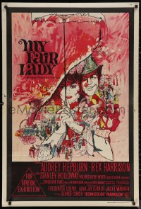 5x0388 MY FAIR LADY Aust 1sh 1964 art of Audrey Hepburn & Rex Harrison by Bob Peak, ultra rare!