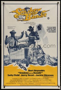 5x0403 SMOKEY & THE BANDIT Aust 1sh 1977 art of Burt Reynolds, Sally Field & Jackie Gleason by Solie!