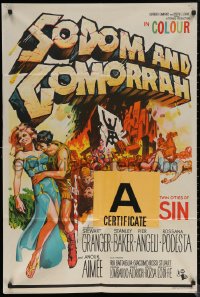 5x0404 SODOM & GOMORRAH Aust 1sh 1963 Robert Aldrich, Pier Angeli, wild art of sinful cities!