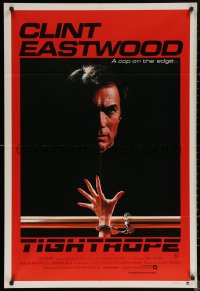 5x0412 TIGHTROPE Aust 1sh 1984 Clint Eastwood is a cop on the edge, cool handcuff image!