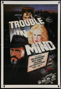 5x0415 TROUBLE IN MIND Aust 1sh 1986 Alan Rudolph, Kris Kristofferson, Kaplan & Gomez art, film noir!
