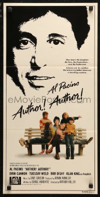 5x0436 AUTHOR! AUTHOR! Aust daybill 1982 Al Pacino, Dyan Cannon, Tuesday Weld, dysfunctional family!