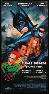 5x0439 BATMAN FOREVER Aust daybill 1995 Kilmer, Kidman, O'Donnell, Jones, Carrey, top cast!