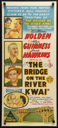 5x0450 BRIDGE ON THE RIVER KWAI Aust daybill 1958 William Holden, David Lean classic, pre-awards!