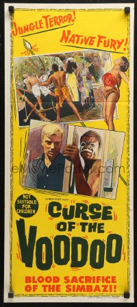 5x0471 CURSE OF THE VOODOO Aust daybill 1965 Bryant Haliday, Dennis Price, jungle thriller!