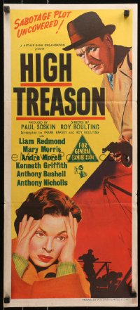 5x0528 HIGH TREASON Aust daybill 1953 Roy Boulting's brilliant Communist spy thriller!