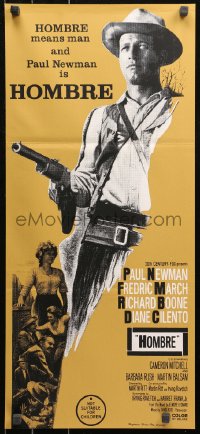 5x0530 HOMBRE Aust daybill 1966 Paul Newman, Fredric March, directed by Martin Ritt, it means man!