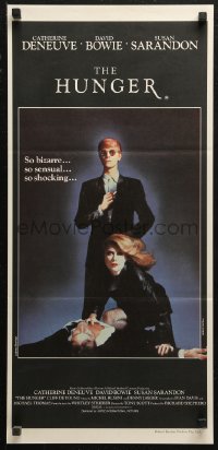 5x0538 HUNGER Aust daybill 1983 vampire Catherine Deneuve & rocker David Bowie by Bourduge!