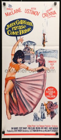 5x0553 JOHN GOLDFARB, PLEASE COME HOME Aust daybill 1964 sexy art of dancer Shirley MacLaine!