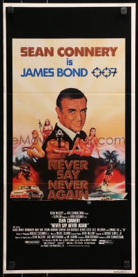 5x0583 NEVER SAY NEVER AGAIN Aust daybill 1983 art of Sean Connery as James Bond 007 by R. Obrero!