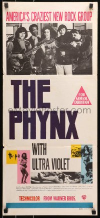 5x0595 PHYNX Aust daybill 1970 America's craziest new rock group, with Ultra Violet, ultra rare!