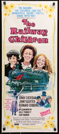 5x0609 RAILWAY CHILDREN Aust daybill 1971 Jenny Agutter, what secret turns their world upside down?