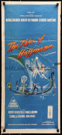 5x0650 TALES OF HOFFMANN Aust daybill 1951 Powell & Pressburger, Moira Shearer dancing on boat!