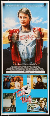 5x0653 TEEN WOLF Aust daybill 1985 teenage werewolf Michael J. Fox, different images + Cowell art!