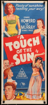 5x0663 TOUCH OF THE SUN Aust daybill 1956 Frankie Howerd, Ruby Murray, wacky different artwork!