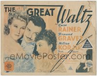 5x0342 GREAT WALTZ Aust LC 1938 Luise Rainer, Fernand Gravet, Miliza Korjus, Julien Duvivier!