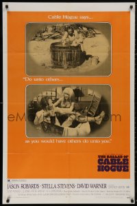 5x0761 BALLAD OF CABLE HOGUE 1sh 1970 Sam Peckinpah, Robards & sexy Stella Stevens in wash tub!