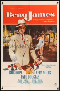 5x0768 BEAU JAMES 1sh 1957 Bob Hope as NYC Mayor Jimmy Walker, sexy Vera Miles!