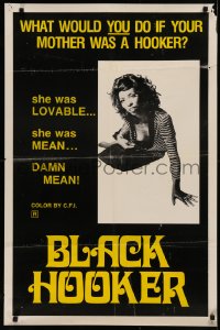 5x0792 BLACK HOOKER 25x38 1sh 1974 what would you do if your mother was a prostitute?!