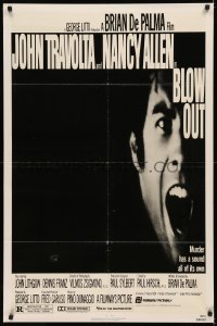 5x0802 BLOW OUT 1sh 1981 John Travolta, Brian De Palma, Allen, murder has a sound all of its own!