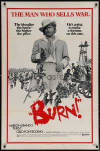 5x0823 BURN 1sh 1970 Marlon Brando profiteers from war, directed by Gillo Pontecorvo!