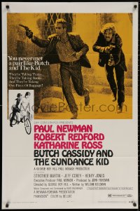 5x0826 BUTCH CASSIDY & THE SUNDANCE KID style B 1sh 1969 Paul Newman, Robert Redford, Ross!
