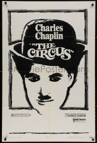5x0848 CIRCUS 1sh R1970 great artwork of Charlie Chaplin, slapstick classic!