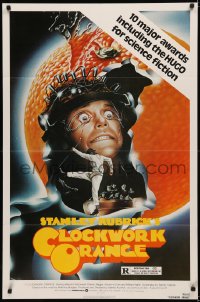 5x0859 CLOCKWORK ORANGE 1sh R1982 Stanley Kubrick classic, different art of Malcolm McDowell